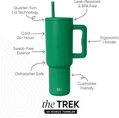Bình Giữ Nhiệt Simple Modern Trek 1.2L - Chống Rỉ, Đáy Thon Gọn, Giữ Nóng Lạnh 12h+, Cao Cấp, Phù Hợp Mọi Hoạt Động
