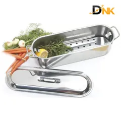 Nồi Hấp Cá KitchenCraft Inox Cao Cấp 45cm - Hấp Nguyên Con Cá, Dùng Với Bếp Từ - Sản Phẩm Nhập Khẩu Đức Chính Hãng