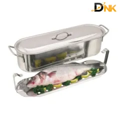 Nồi Hấp Cá KitchenCraft Inox Cao Cấp 45cm - Hấp Nguyên Con Cá, Dùng Với Bếp Từ - Sản Phẩm Nhập Khẩu Đức Chính Hãng