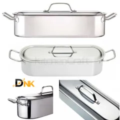 Nồi Hấp Cá KitchenCraft Inox Cao Cấp 45cm - Hấp Nguyên Con Cá, Dùng Với Bếp Từ - Sản Phẩm Nhập Khẩu Đức Chính Hãng