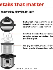 Nồi Áp Suất Đa Năng Instant Pot® Duo 60 (version 5) – Phiên Bản Mới Nhất 2023
