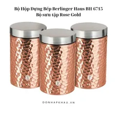 Bộ Hộp Đựng Bếp Berlinger Haus BH/6715 - Rose Gold Sang Trọng, Thiết Kế Hiện Đại, Đựng Thực Phẩm An Toàn, Tiện Ích Cho Nhà Bếp