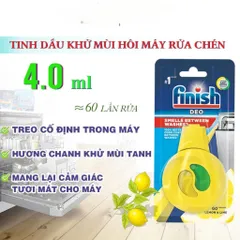 Tinh dầu treo khử mùi máy rửa chén bát Finish hương chanh