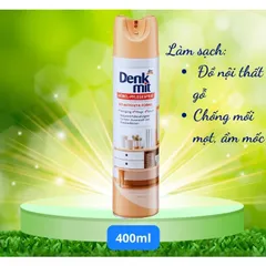 Chai xịt vệ sinh nội thất gỗ Denkmit 400ml ngăn nấm mốc mối mọt