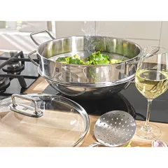 Xửng Hấp Inox Zwilling 24cm Chính Hãng Đức - Chất Liệu Thép Không Gỉ Cao Cấp - Dụng Cụ Chế Biến Món Hấp An Toàn, Sang Trọng