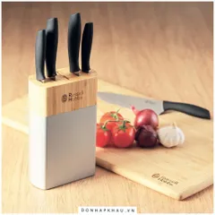Bộ Dao Russell Hobbs 5 Món Chất Lượng Cao với Giá Đỡ Thép Không Gỉ - Dụng Cụ Nấu Ăn Đặc Biệt Cho Đầu Bếp Tại Gia