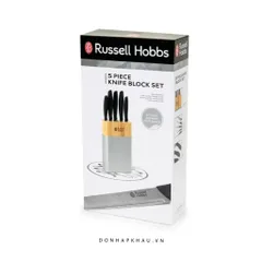 Bộ Dao Russell Hobbs 5 Món Chất Lượng Cao với Giá Đỡ Thép Không Gỉ - Dụng Cụ Nấu Ăn Đặc Biệt Cho Đầu Bếp Tại Gia