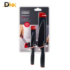 Bộ Dao Joseph Joseph Slice & Sharpen 10146 - Dao Chef 6 inch và Dao Gọt 3,5 inch An Toàn với Vỏ Bảo Vệ Mài Gốm Tiện Lợi