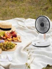 Quạt Gấp Thông Minh Elegant Tích Điện 14W - Quạt Sạc Di Động Yên Tĩnh 3 Mức Điều Chỉnh Cao, Dùng 8 Giờ, Phù Hợp Dã Ngoại