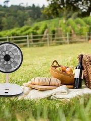 Quạt Gấp Thông Minh Elegant Tích Điện 14W - Quạt Sạc Di Động Yên Tĩnh 3 Mức Điều Chỉnh Cao, Dùng 8 Giờ, Phù Hợp Dã Ngoại