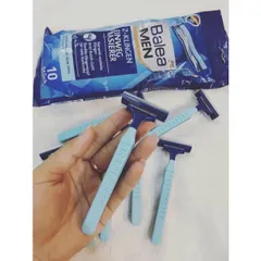 Dao Cạo Râu Balea Men - Túi 10 Chiếc, Lưỡi Kép Sắc, Hệ Thống Chống Trượt, An Toàn & Ẩm Mượt cho Nam giới