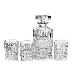 Bộ Bình Đựng Rượu & 6 Cốc Pha Lê Bohemia - Set Đồ Uống Cao Cấp, An Toàn Cho Sức Khỏe, Dung Tích 700ml Và 240ml