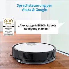Robot hút bụi, lau nhà Medion MD20011 S20 SW - Điều hướng thông minh, điều khiển qua ứng dụng