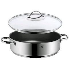 Chảo Lẩu Chống Dính WMF 28cm 2in1 Có Nắp Kính - Đồ Gia Dụng Nhà Bếp Sang Trọng, Chất Liệu Thép Không Gỉ, Công Nghệ TransTherm