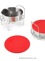 Khuôn Bánh Instant Pot 2 Tầng 3 Ngăn Có Nắp Đậy - Đồ Gia Dụng Đa Năng Cho Bếp Thông Minh, Tiết Kiệm Thời Gian Nấu Nướng