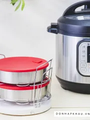 Khuôn Bánh Instant Pot 2 Tầng 3 Ngăn Có Nắp Đậy - Đồ Gia Dụng Đa Năng Cho Bếp Thông Minh, Tiết Kiệm Thời Gian Nấu Nướng