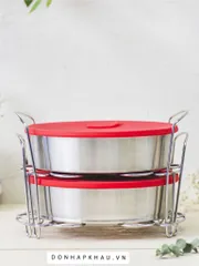 Khuôn Bánh Instant Pot 2 Tầng 3 Ngăn Có Nắp Đậy - Đồ Gia Dụng Đa Năng Cho Bếp Thông Minh, Tiết Kiệm Thời Gian Nấu Nướng