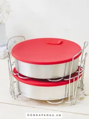 Khuôn Bánh Instant Pot 2 Tầng 3 Ngăn Có Nắp Đậy - Đồ Gia Dụng Đa Năng Cho Bếp Thông Minh, Tiết Kiệm Thời Gian Nấu Nướng