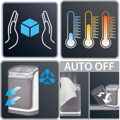 Quạt sưởi gốm Rowenta SO9281 Mini Excel Aqua - Máy Sưởi Chống Nước, Nhỏ Gọn, Đa Năng - Lý Tưởng Cho Phòng Tắm và Không Gian Nhỏ