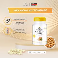 Viên Uống Chống Đột Quỵ Warnke Nattokinase 100mg - Sản phẩm phòng ngừa tai biến mạch máu não, 250 Viên Hỗ Trợ Tim Mạch, Hữu Cơ, Đức