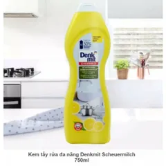 Kem Tẩy Đa Năng Denkmit Scheuermilch 750ml - Làm Sạch Sứ & Inox, Diệt Cặn Vôi, Dầu Mỡ Hiệu Quả, Hương Cam Chanh Tươi Mát