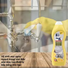 Kem Tẩy Đa Năng Denkmit Scheuermilch 750ml - Làm Sạch Sứ & Inox, Diệt Cặn Vôi, Dầu Mỡ Hiệu Quả, Hương Cam Chanh Tươi Mát