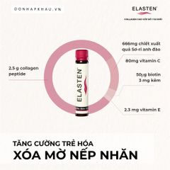 Collagen Elasten Hộp 28 ống x 25ml - Thức Uống Đẹp Da, Chống Lão Hóa, Tóc Khỏe Mạnh - Xuất Xứ Đức, Hiệu Quả Cao