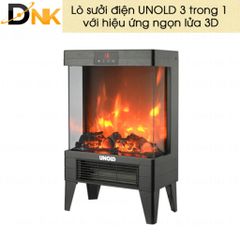 Lò Sưởi Điện UNOLD 3 Trong 1 - Hiệu Ứng Ngọn Lửa 3D Sang Trọng, An Toàn, Sưởi Ấm Không Gian Độc Đáo Mùa Đông 2023