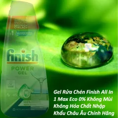 Gel Rửa Bát Finish Eco 0% 900ml - Giải Pháp An Toàn, Hiệu Quả cho Máy Rửa Bát, Thân Thiện với Môi Trường