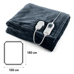 Chăn Sưởi Điện Klarstein Dr.Watson XL - Chất Liệu Mềm Mại, Thiết Kế Sang Trọng, 3 Mức Nhiệt Độ, An Toàn, Tiết Kiệm Năng Lượng
