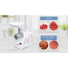 Máy Xay Thịt Đa Năng Bosch MFW3502W - 500W, Thiết Kế Thanh Lịch, Xay 1.8kg Thịt/Phút, Chất Liệu Cao Cấp, Dễ Dàng Sử Dụng