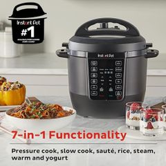 Nồi áp suất điện Instant Pot RIO 7 trong 1 - Nấu nhanh, an toàn cho gia đình 4-6 người, ứng dụng công thức nấu ăn miễn phí