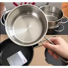 Bộ Nồi Silit Diamant 7 Món - Inox Không Gỉ Cao Cấp, Hấp Thụ Nhiệt Nhanh, Phù Hợp Mọi Loại Bếp, Nội Địa Đức, Chất Lượng Tốt