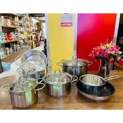 Bộ Nồi Silit Diamant 7 Món - Inox Không Gỉ Cao Cấp, Hấp Thụ Nhiệt Nhanh, Phù Hợp Mọi Loại Bếp, Nội Địa Đức, Chất Lượng Tốt