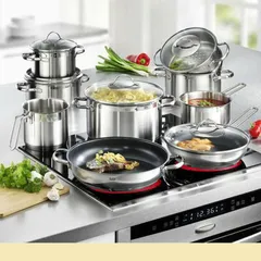Bộ Nồi Silit Toskana 10 Món Nhập Khẩu Đức - Chất Liệu Inox 18/10, Vung Kính Chống Nhiệt, Tiết Kiệm Năng Lượng