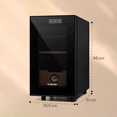 Tủ Bảo Quản Cigar Klarstein El Presidente 23L - Humidor Kiểm Soát Độ Ẩm và Nhiệt Độ Lý Tưởng Cho Người Yêu Xì Gà