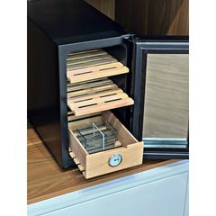Tủ Bảo Quản Cigar Klarstein El Presidente 23L - Humidor Kiểm Soát Độ Ẩm và Nhiệt Độ Lý Tưởng Cho Người Yêu Xì Gà