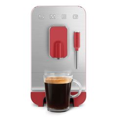 Máy Pha Cà Phê Espresso Smeg BCC02RDMEU Đỏ - 19 Bar, Tự Động, Chức Năng Tạo Bọt Sữa | Thiết Bị Pha Cà Phê Sang Trọng