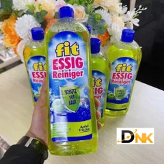 Nước tẩy rửa đa năng giấm táo Fit Essigreiniger 1L - An toàn, hiệu quả, thân thiện với môi trường, hương táo tươi mát, vệ sinh nhà cửa dễ dàng