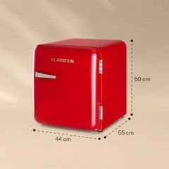 Tủ Lạnh Mini Retro Klarstein Audrey 48L - Thiết Kế Cổ Điển, Tiết Kiệm Năng Lượng A+, Thích Hợp Cho Không Gian Nhỏ, Bảo Hành 12 Tháng
