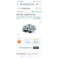 Bộ nồi và chảo 10 món Silit Pisa (Hàng NỘI ĐỊA ĐỨC)