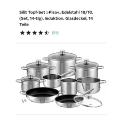 Bộ nồi và chảo 10 món Silit Pisa (Hàng NỘI ĐỊA ĐỨC)