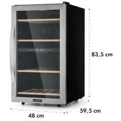 Tủ Đựng Rượu Vang Klarstein Vinamour 45D, Silver, 118 Lít, 45 Chai - CAM KẾT HÀNG NHẬP KHẨU CHÍNH HÃNG
