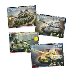 Đồ Chơi Lắp Ráp Mô Hình Xe Tăng KY7258 - 4 Phân Loại Main Battle Tanks Cho Trẻ Em Phát Triển Sáng Tạo