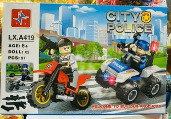 Bộ đồ chơi lắp ráp người bảo vệ thành phố LX.A419 CITY POLICE - 97 mảnh ghép giáo dục cho trẻ từ 6 tuổi trở lên