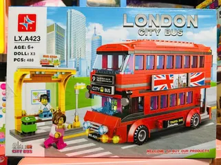 Đồ Chơi Lắp Ráp Mô Hình Xe Ô Tô Bus 2 Tầng LX.A423 London City Bus - Bộ 488 Mảnh Ghép Giáo Dục Cho Trẻ Từ 6 Tuổi Trở Lên