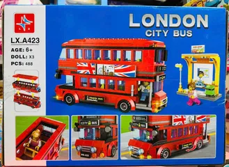 Đồ Chơi Lắp Ráp Mô Hình Xe Ô Tô Bus 2 Tầng LX.A423 London City Bus - Bộ 488 Mảnh Ghép Giáo Dục Cho Trẻ Từ 6 Tuổi Trở Lên