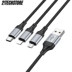 Cáp sạc 3 đầu đa năng Hoco X102 3in1 Phù Hợp với mọi dòng điện thoại
