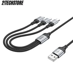 Cáp sạc 3 đầu đa năng Hoco X102 3in1 Phù Hợp với mọi dòng điện thoại