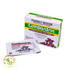 Tẩy giun Socola Úc Combantrin (Vỉ 6 ô) cho trẻ nhỏ và người lớn _Bee Mart